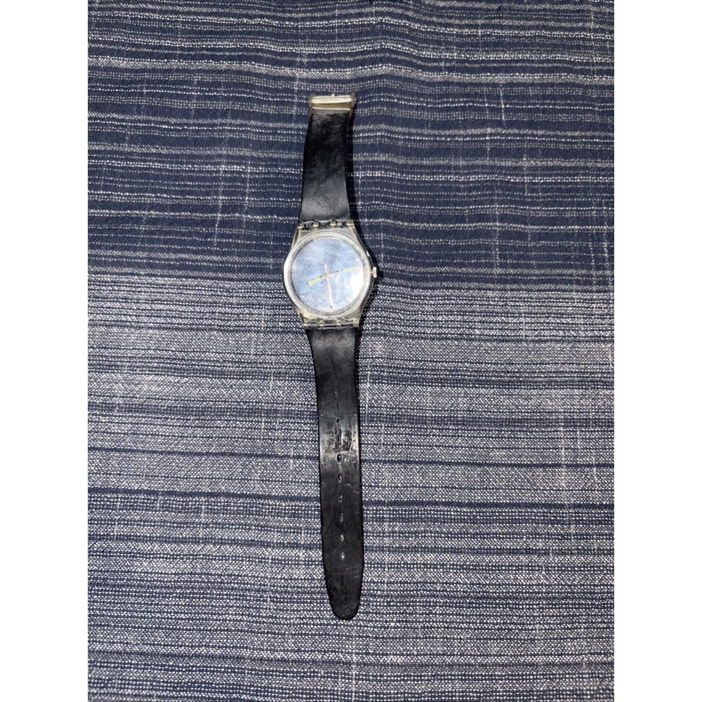 SWATCH Vintage 1987 SNOWWHITE GK104 Mirror Face Dial New battery installed